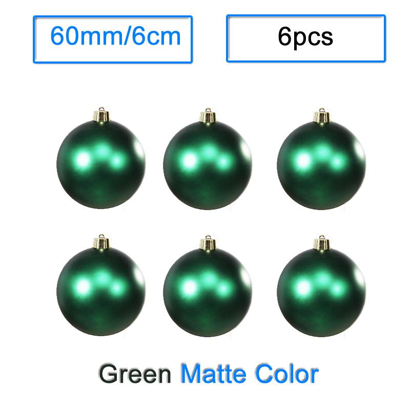 6 Stück/Los 6cm/2,4 Zoll Weihnachtsbaum Dekoration Farbe Hohlkugeln Schmuck Hängende Kugeln Für Haus Bar Party Dekoration