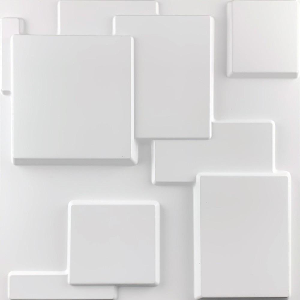 White Wall Sticker 3D PVC Wall Paper Removable Wall Panel Bathroom Kitchen