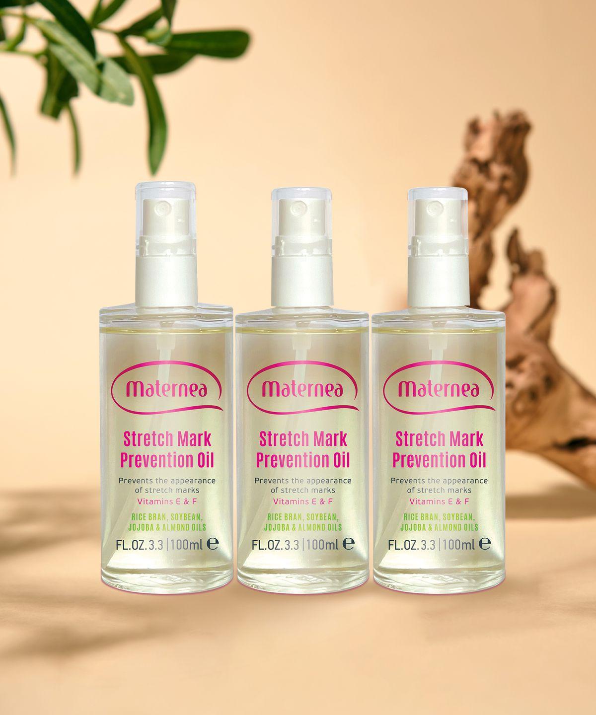 Gentle Stretch Mark Care Firming Oil 100ml Bottle (3-Pack)
