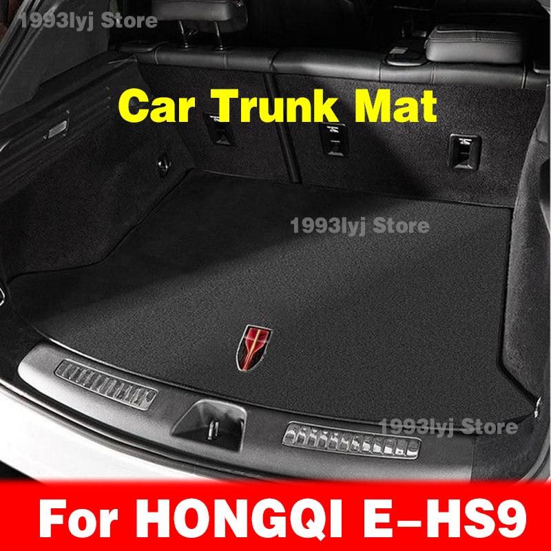 Flannel Car Mats For HONGQI E-HS9 Trunk Mat Mat Accessories All Weather Dustproof Protection Pad