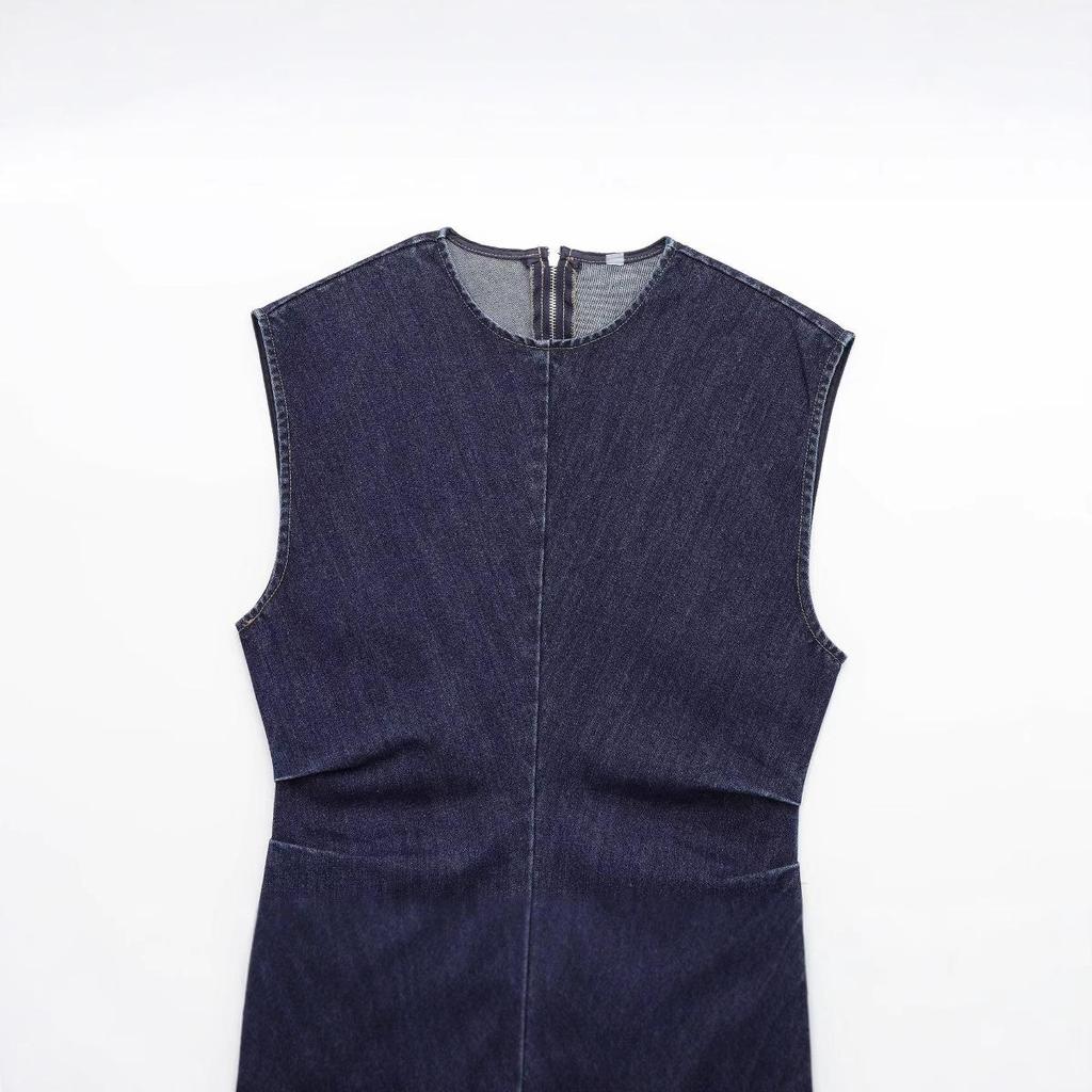Spring 2025 Women's European & American Style Slimming Denim Dress