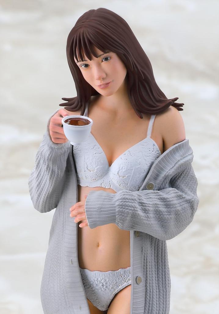 Hasegawa Real Figure Collection 46 Nachmittags-Milchtee Ungemalter Harzbausatz SP684 1/12 Nein. (Zahl)