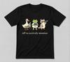 Off To Actively Monitor Goose Frog Raccoon Graphic Tee Unisex Black Unisex T-Shirt