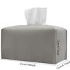 1PC Tissue Box Cover Refined PU Leather Foldable Tissue Box Holder - Decorative Holder/Organizer for Bathroom Vanity Countertop