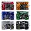177pcs/Box Colorful Fasteners Screws Set Aluminum Windscreen Screws Motorcycle Fairing Bolt Kit Motorcycle Modified Parts