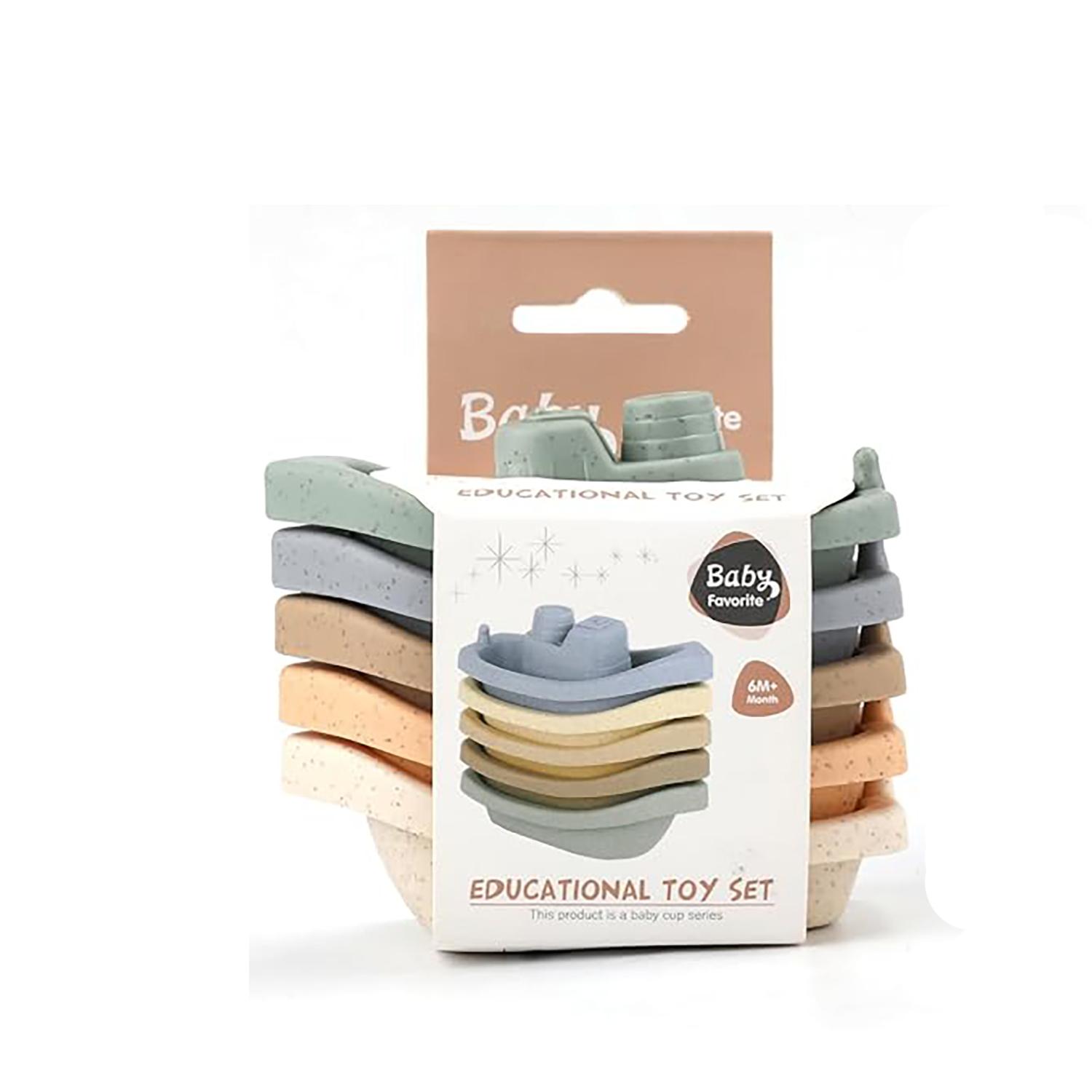 

5 Stackable Boat Toys, Bathtub Float Toys, Baby Bathtub Toys, Boy/Girl Classification And Stacking Toys (5 Colors)