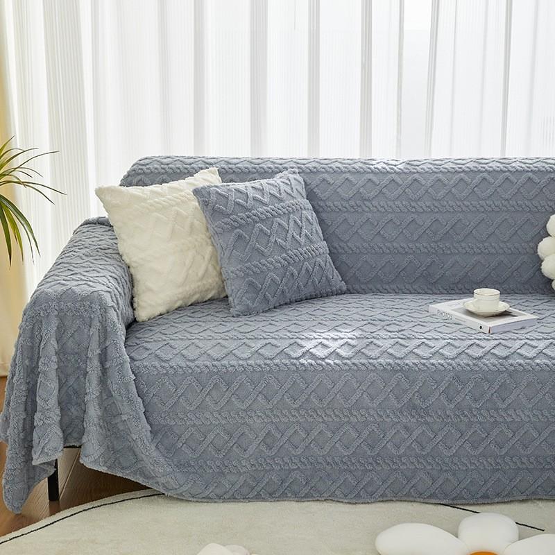 Anti-Katzen-Kratz-Plüsch-Sofa-Handtuch All-inclusive-Winter-verdickter Sofabezug Einfache moderne Sofabezug-Decke
