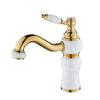 Gold Bathroom Faucet Brass and Marble Gold Bathroom Basin Faucet Cold And Hot Water Mixer Sink Tap Deck Mounted  Gold Tap