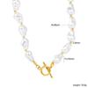 Baroque Irregular Pearl Necklace & Bracelet Set - Vintage French Light Luxury OT Buckle Jewelry for Women