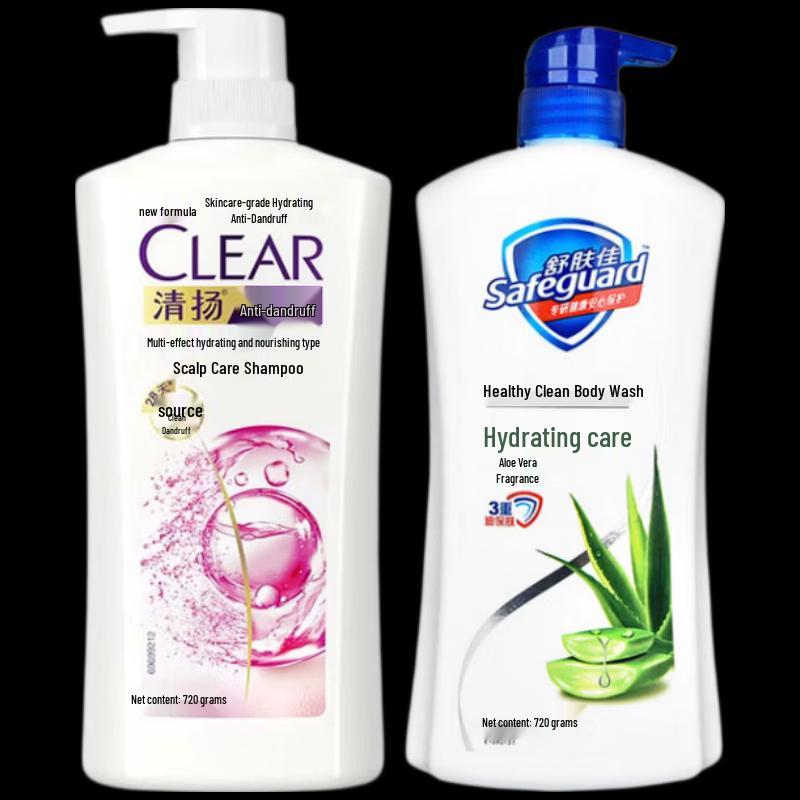 Набор: Шампунь Clear против перхоти для женщин и Гель для душа Safeguard