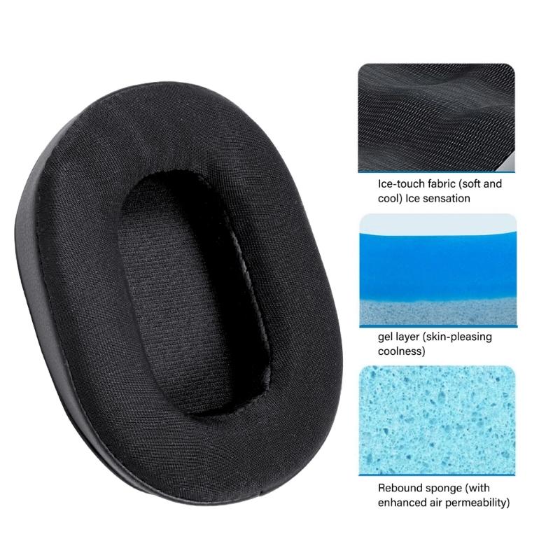 Breathable Headphone Ear Pads Sweat Resistant Extended Gaming for B450/S450(450XT 450 XT) Spare Ear Cushions