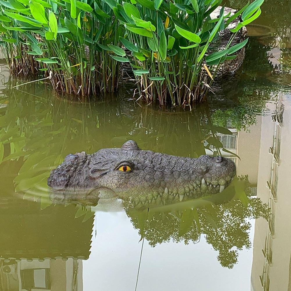 Floating Alligator Head In Garden Pond Float Alligator For Scare Goose,Predator,Heron,Duck Croc V2P8