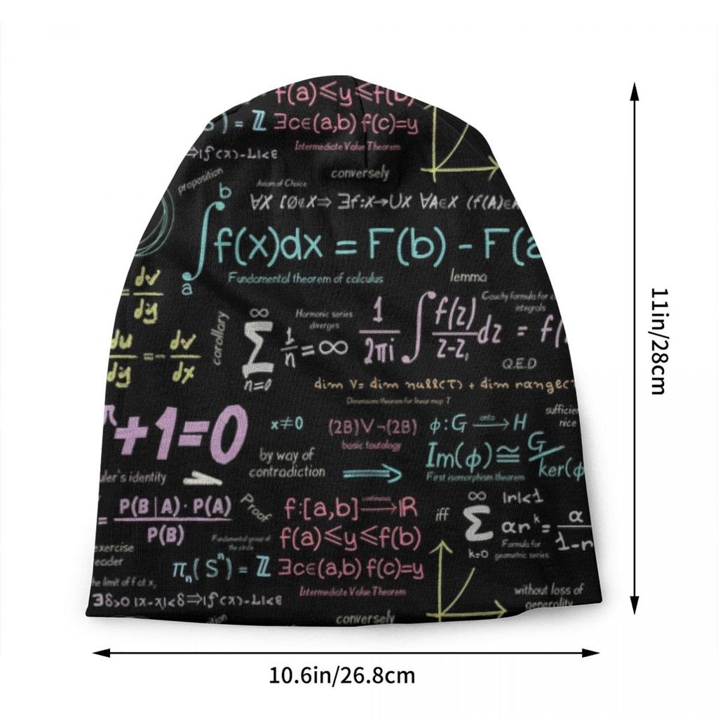 Custom Pure Math Nerd Bonnet Hats Hip Hop Knit Hat For Women Unisex Winter Warm Physics Science Skullies Beanies Caps