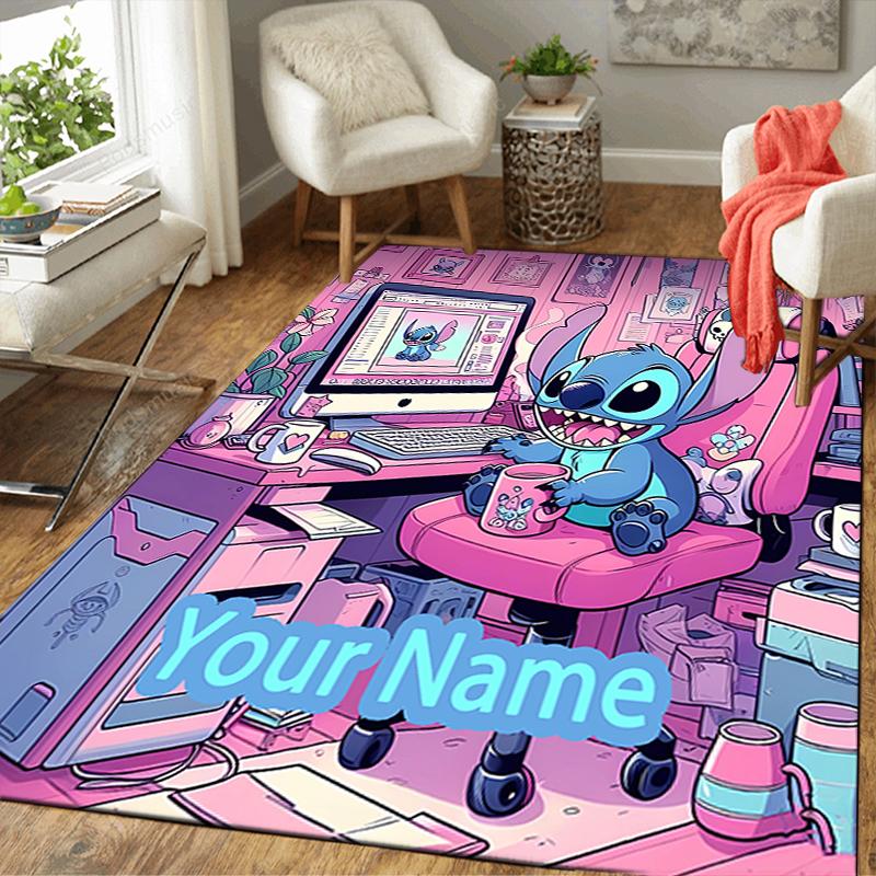 Custom 1Pc Mermaid Stitch Moonlight Adventure Rug Office Carpet Indoor Outdoor Entrance Doormat Nonslip Soft And Comfortable Living Room D916313