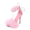 Fashion Mao Mao 35-43 Sexy Super High Heels 11CM High Nightclub Transparent Sandals Sexy Shoes Plus Size Shoes Women Slippers