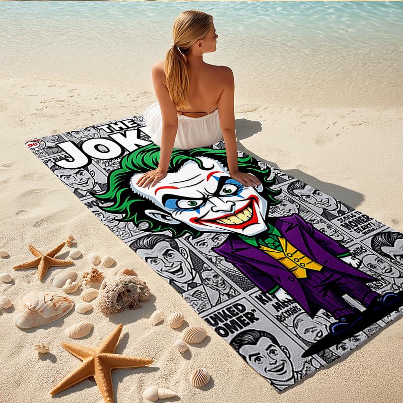 1Pc Joker Comic Cover Beach Towel Quick Dry Multiuse For Beach Pool Gym Yoga Home Travel Christmas Halloween Xmas Gift L124