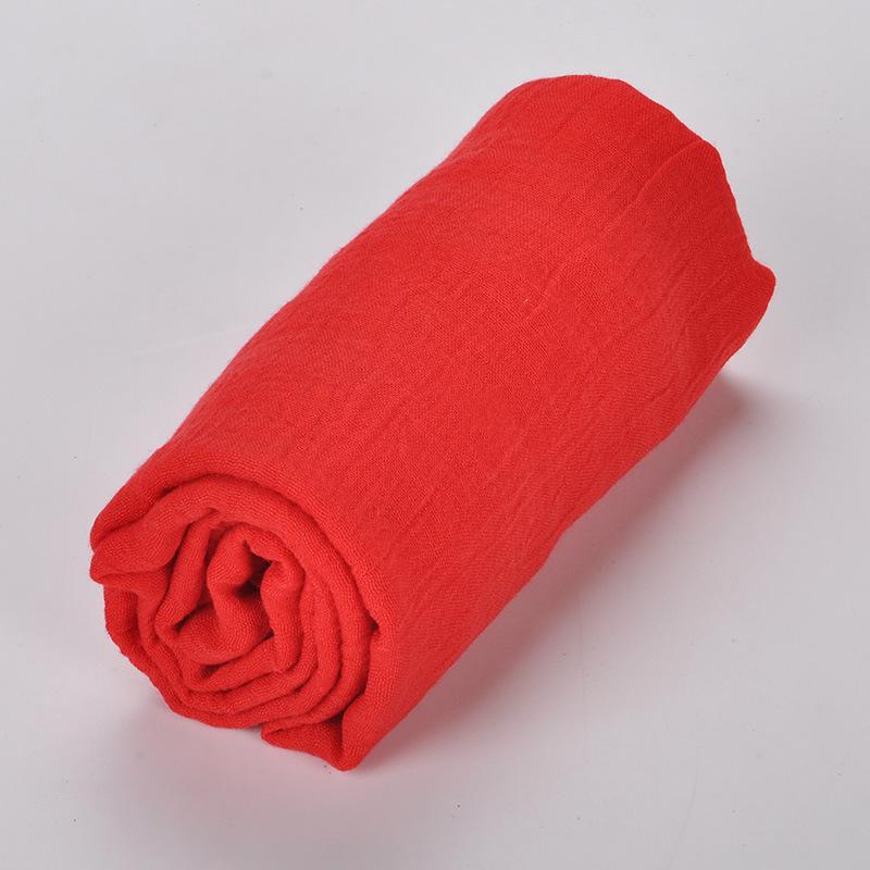 New Pure Color Cotton and Linen Scarf TR Cotton Candy Color Warm Scarf Monochrome Travel Retro Sun protection Shawl