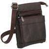 EST GIARDINO Genuine Leather Mini Shoulder Bag with Smartphone Small Shoulder Bag Pouch, 2-Way Men's (Brown)