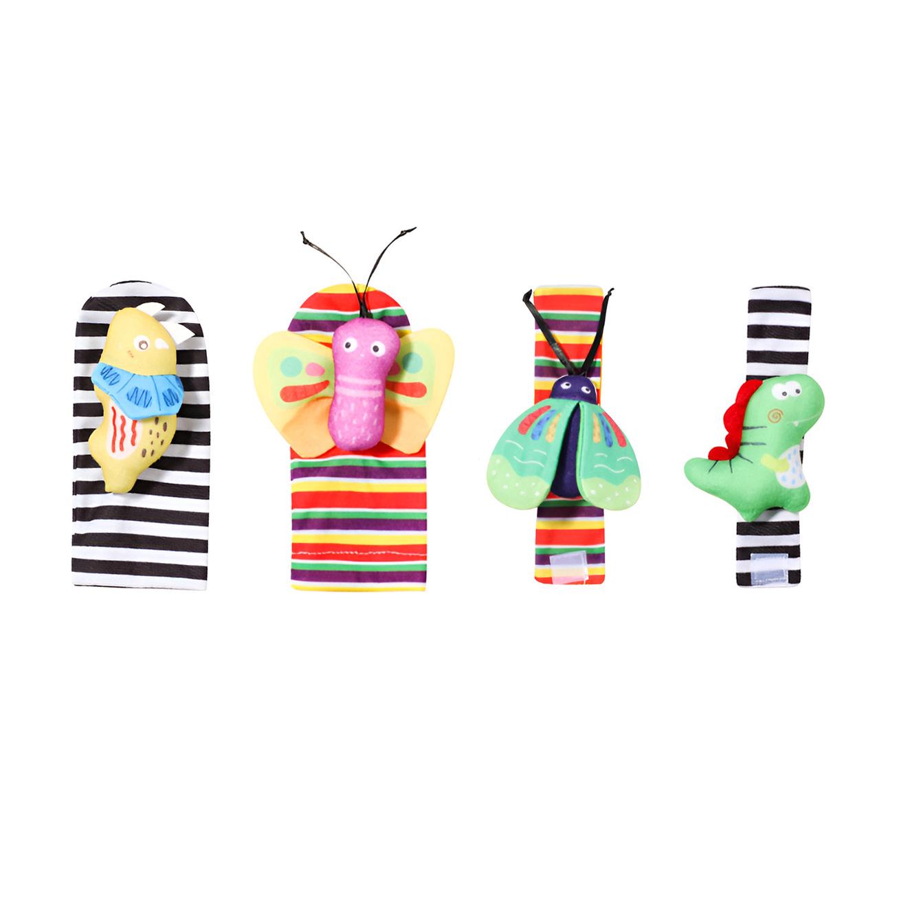 

European & American Newborn Baby Toys Set: Wrist Rattles, Rattle Socks, Crinkle Paper - Early Education & Soothing Aid