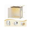 Furniture Cat Litter 82cm Brown and White Cat Toilet House - Modern - Rustic Brown and White - Engineered Wood