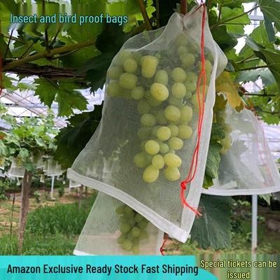 Saco de Malha de Nylon para Proteção de Frutas para Uva, Yuzu, Pera, Laranja - Resistente a Insetos, Pássaros e Chuva