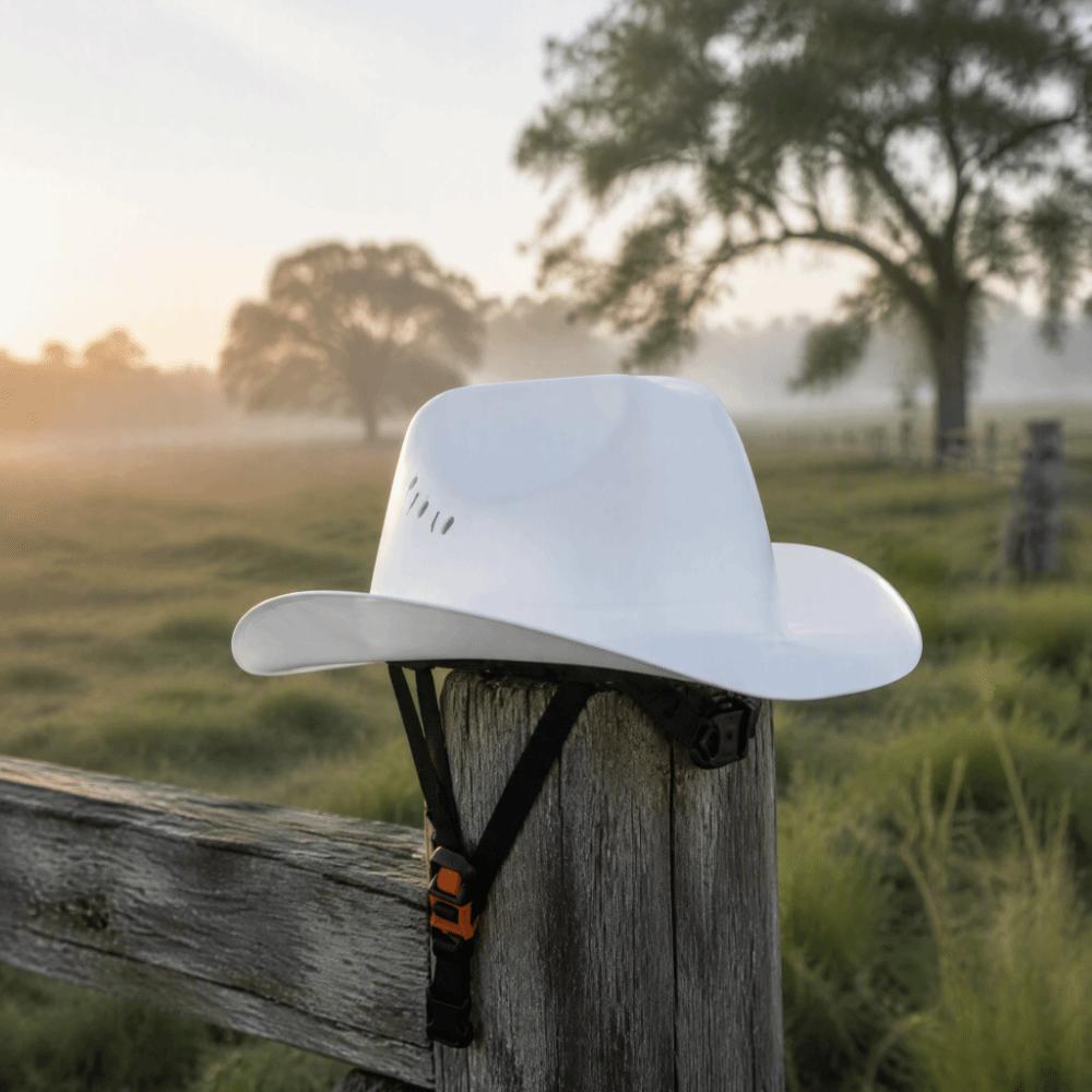 Hochdichter Polyethylen-Schutzhelm Cowboy-Stil Vollrand-Schutzhelm Für die Arbeit im Freien