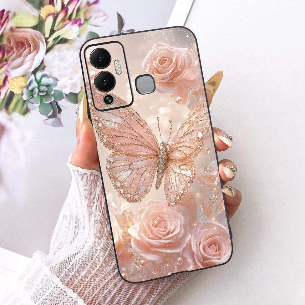 For Infinix Hot 12 Play Case Cover Cute Cat Luxury Fashion Funny Painted Phone Casing For Infinix X6816 X6816C