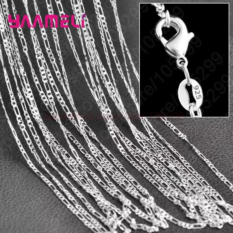 5Pcs Real 925 Silver Women Men Chains Necklace Jewelry Components Making Accessories for Pendant