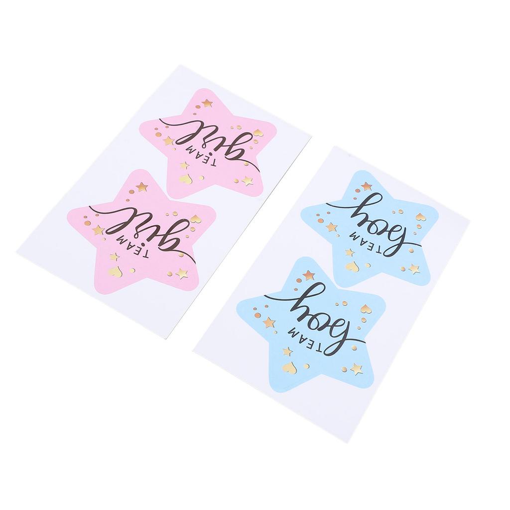 120 Sheets Gender Reveal Stickers Team Girl and Boy Stickers Gender Reveal Labels for Gender Reveal Party