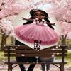 1PC Princess Ballet Umbrella-8-Rib Reinforced Portable Folding Travel Suitable for All Seasons Outdoor Daily Use-J400