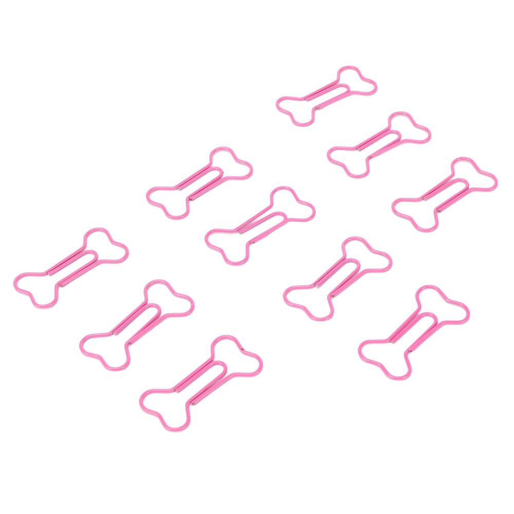 100Pcs Bone Shaped Paper Clips Pink Cute Paper Clips Mini Paper Clips  File Organization