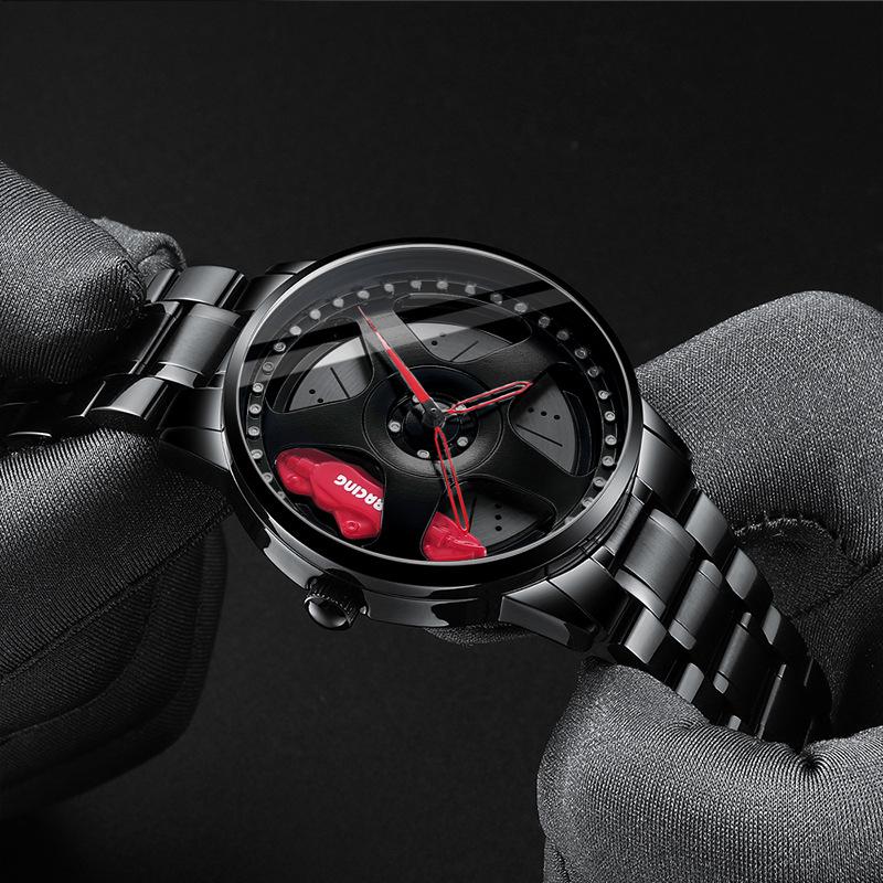 SVJ Watch Men's Wheel Hub Stereo Brake Hollow S1 Racing Car Modified Black Technology Waterproof