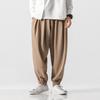 Men's Chinese Style Cotton Linen Joggers - Plus Size Loose Casual Harem Pants for Spring/Summer