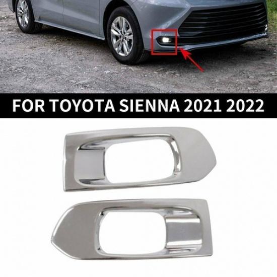 Chrome Front Bumper Fog Light Cover Trim Accessories Fits For Toyota Sienna