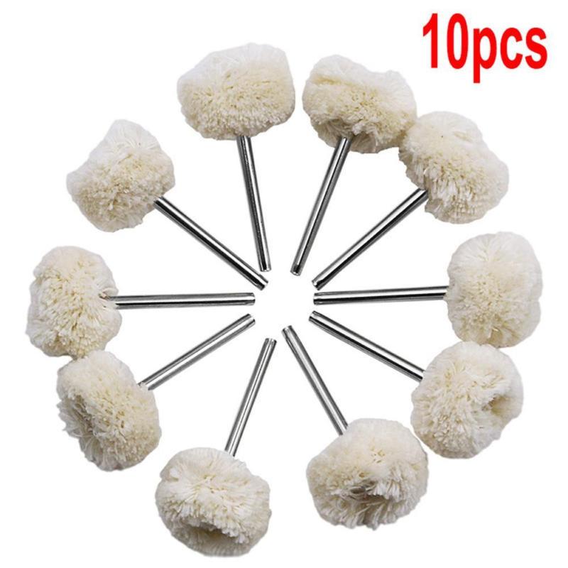 

Электроинструмент-10 шт., шерстяные полировальные диски с хвостовиком 3 мм, шлифовальная щетка, полировальная подушечка, вращающийся инструмент