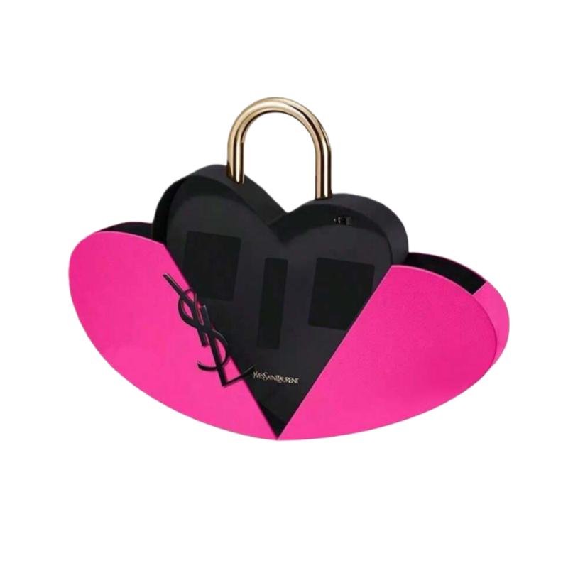 

Косметичка на молнии в форме сердца YSL, сумка для хранения, косметичка, сумка для ухода за кожей, дорожный органайзер M розовый