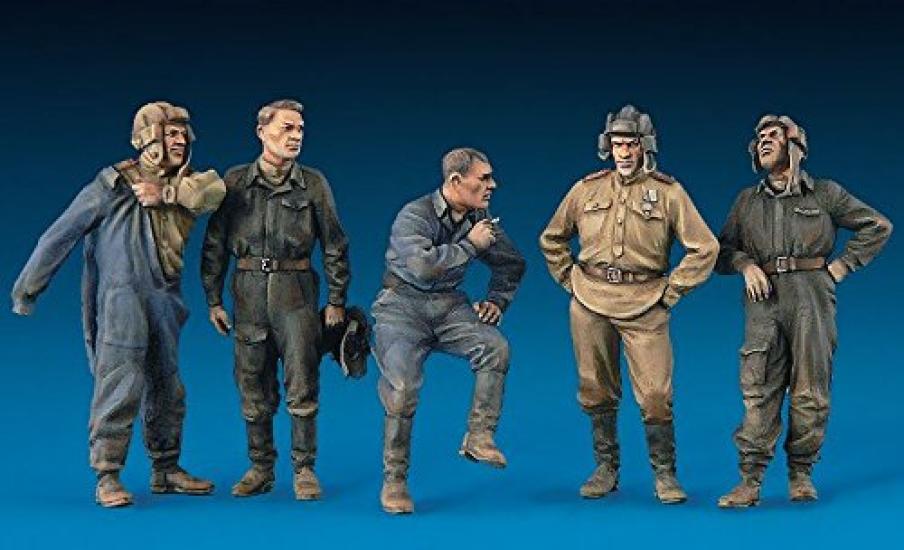 MiniArt Soviet Light Tank 5 Crew Workable Track Plastic Model MA35243 1/35 T-80 & Members,