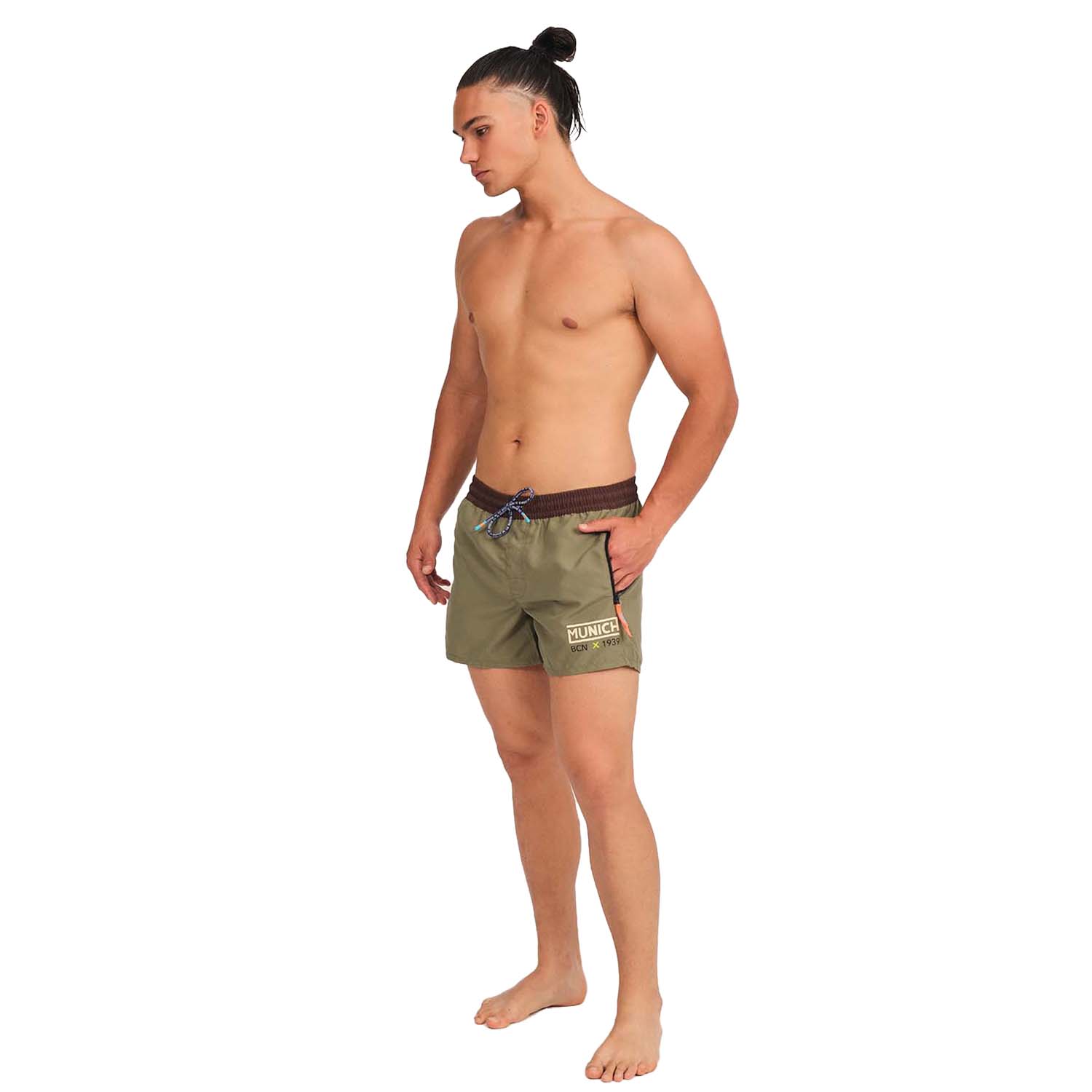 

Мужской короткий купальник MUFM1472 XL зелёный