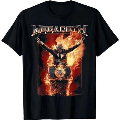 Zespół Megadeth 2026Nowa męska koszulka 100% Bawełna Y2k album Graficzne Koszulki hiphopowy styl moda hawajski luksusowy kobieta popularna Koszulka