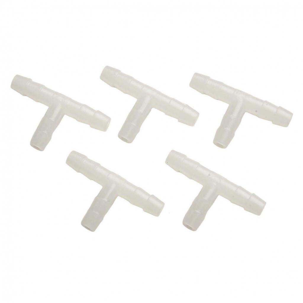 Kunststoffmaterial T-Schlauchverbinder Reduzierstück Weiß 4-8mm