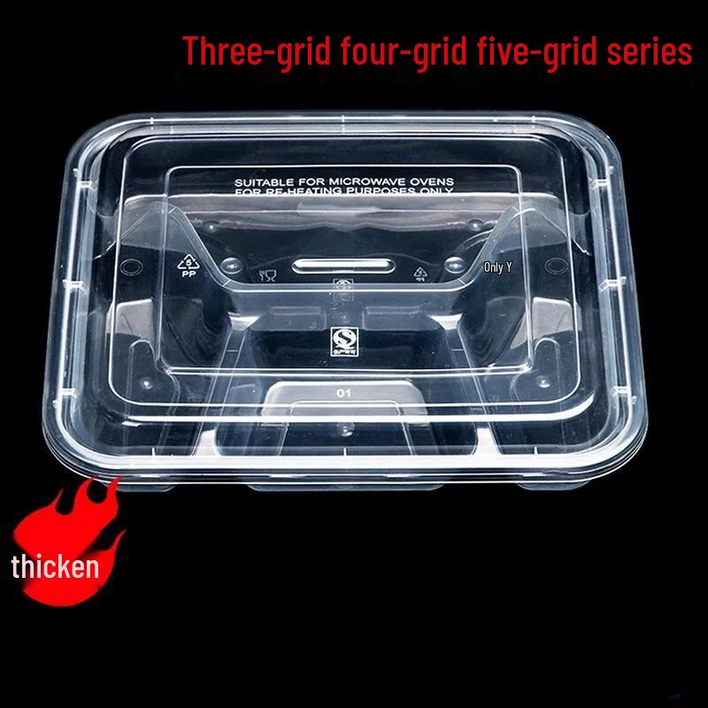 JingJingRS Einweg Runde geteilte Lunchbox