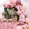 Bruiloft Verjaardag Babyborrel Geslachtsonthulling Decoraties Stofblauw Wit Ballonnenboog Slingerset