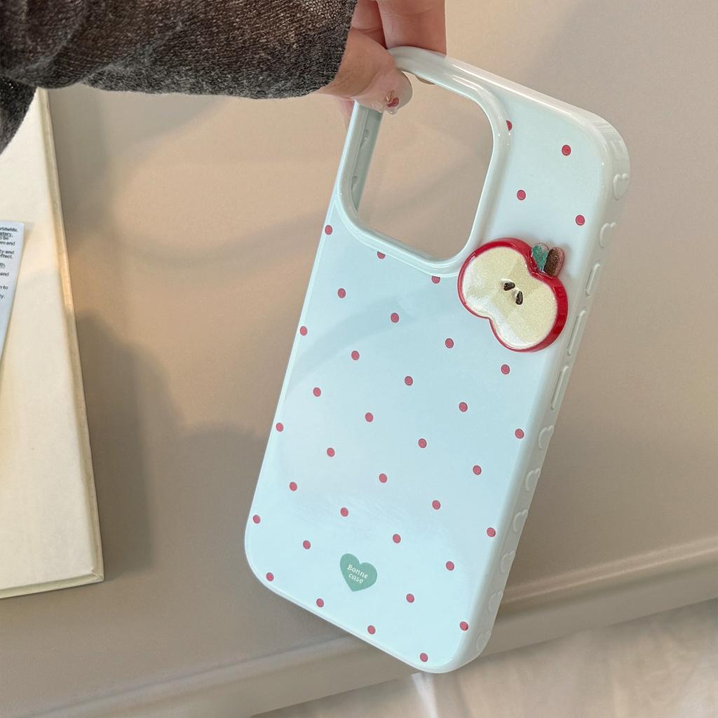 Red Dots Apple 17 Mobile Phone Case Iphone16promax Suitable for 12 Anti-fall 14 Three-dimensional 13 Small Fresh 15