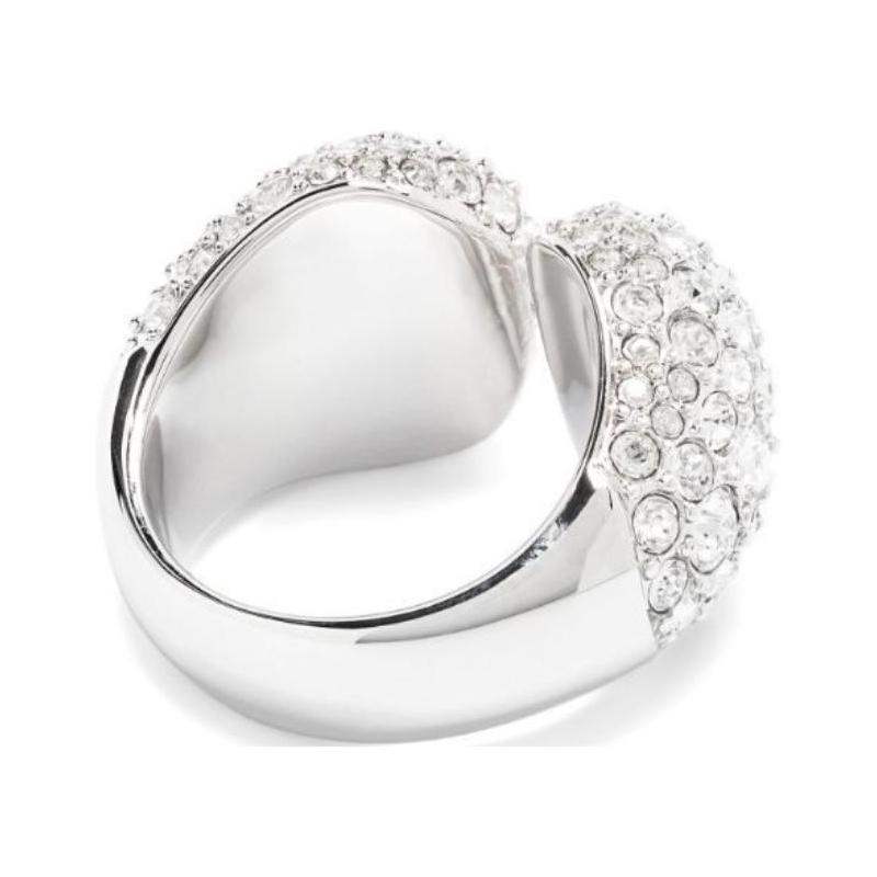 Swarovski Sublima pavé cocktail brass rhodium-plated ring women s silver 5702417