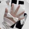 Women Bowknots Waves Point Thigh High Stockings Over the Knee Socks Sheer Silk Stockings Valentines Day Gifts