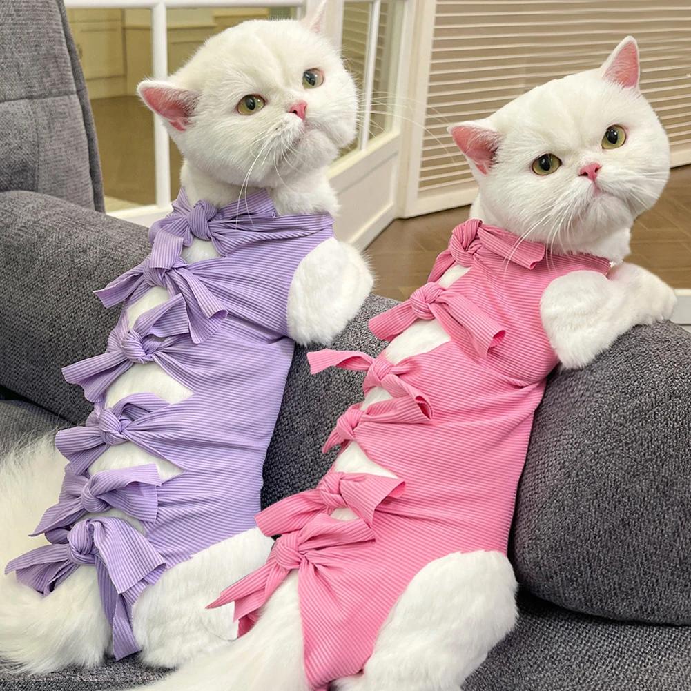 Breathable Cats Anti-licking Sterilization Clothes Pet Recovery Suit for Small Cat Weaning Kitten Anti-scratch Body Strap Vest