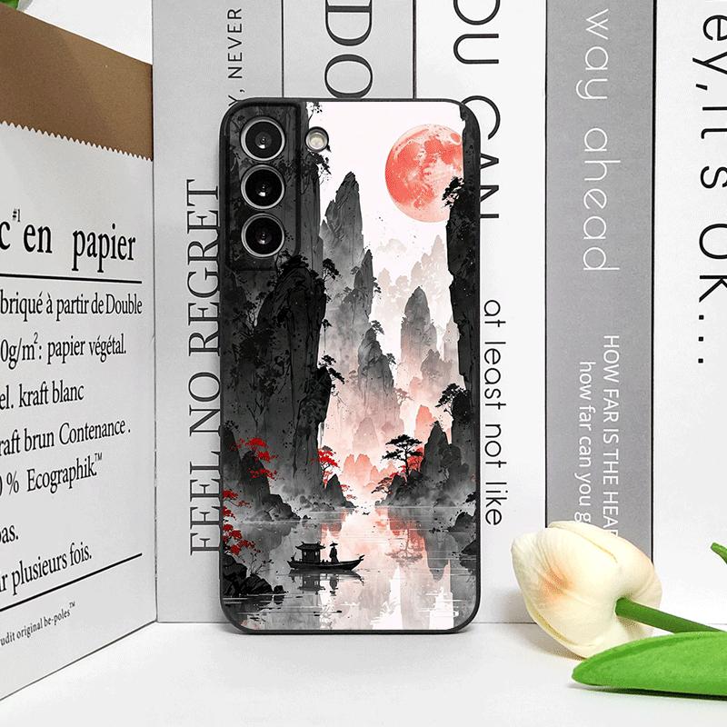 Ink Art Print Japanese Landscape Mountain Phone Case for Motorola Moto G85 G75 G04 G05 G34 E14Pro Edge 50 Fusion 40 30 Neo Cover