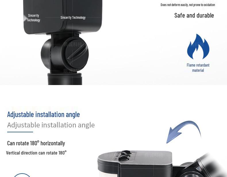 Dustproof IP54 Infrared Body Sensor Switch with Base