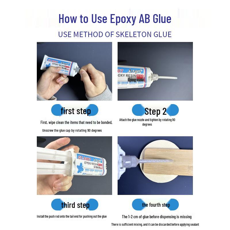 Fast-Drying Transparent Epoxy AB Glue: High-Temp Resistant, Universal Metal Adhesive