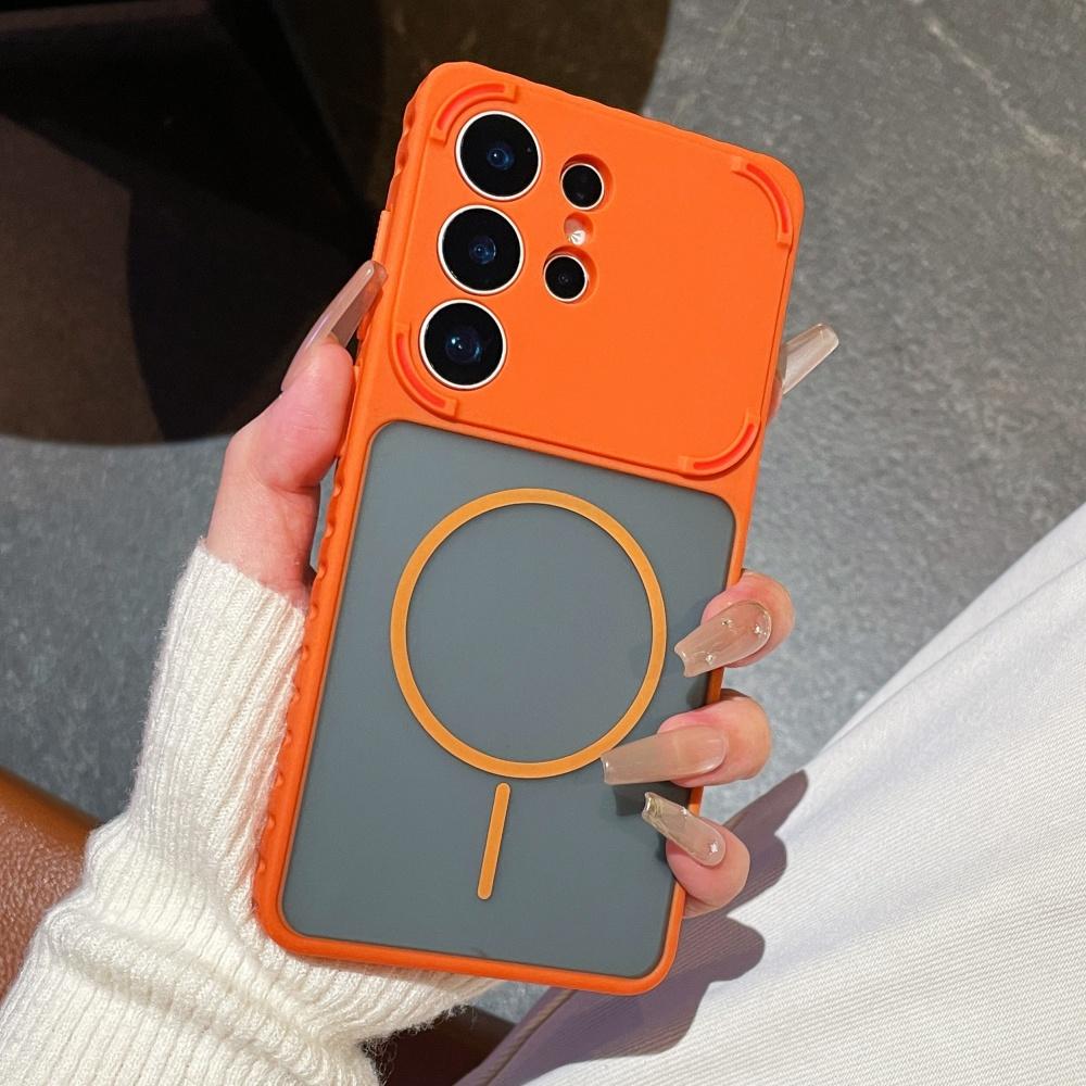 Armor Magnetic Matte Wireless Charging Phone Case For Samsung S25 Ultra S24 S23 Ultra Heat Dissipating Camera Protection Cover